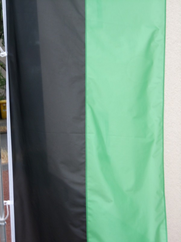Hissfahne Fahne Flagge Hochformat Groesse 150/400 schwarz-grün