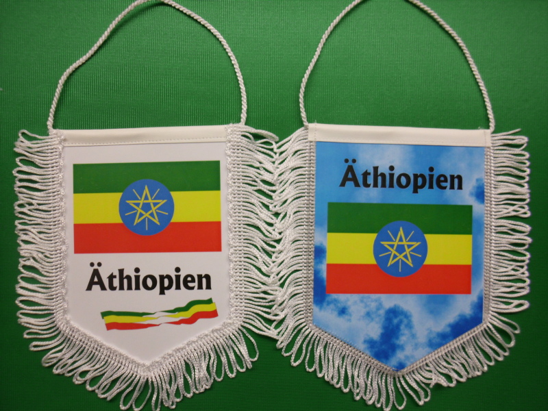 Banner Nationalbanner Autobanner Autowimpel Groesse 10/15 Äthiopien