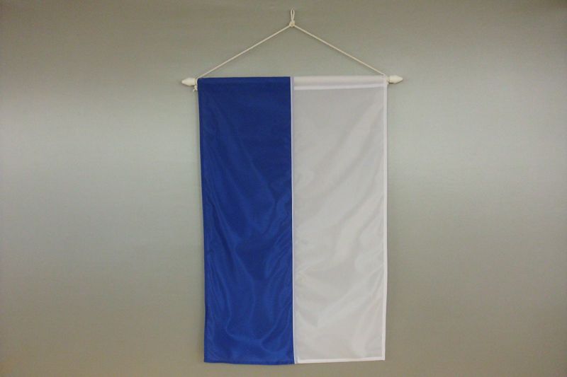 Hissfahne Fahne Flagge Hochformat Groesse 75/150 blau-weiß