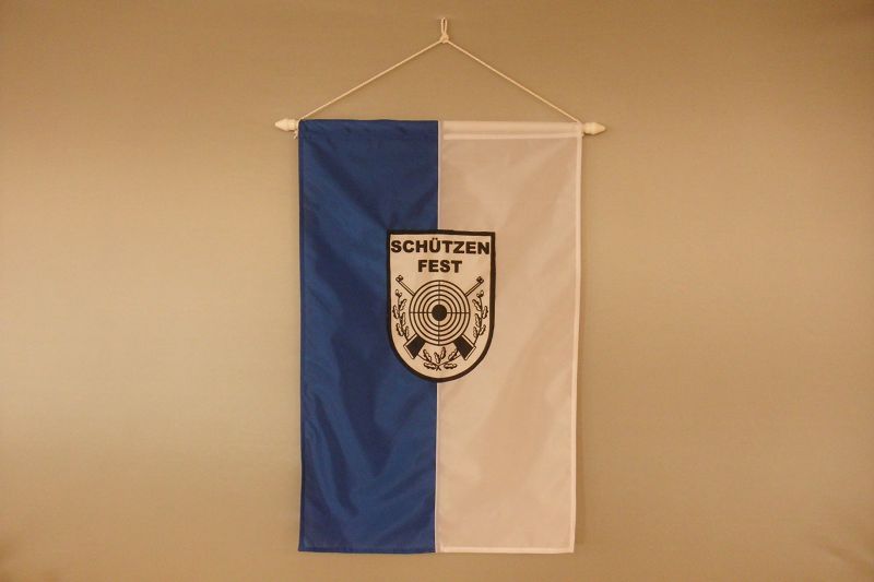 Hissfahne Fahne Flagge Hochformat Groesse 75/150 blau-weiß