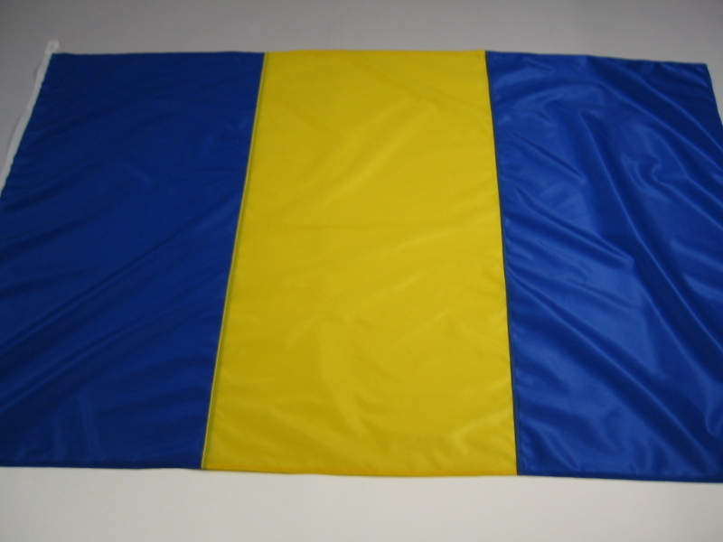 Hissfahne Fahne Flagge Groesse 100/150 blau-gelb-blau senkrecht