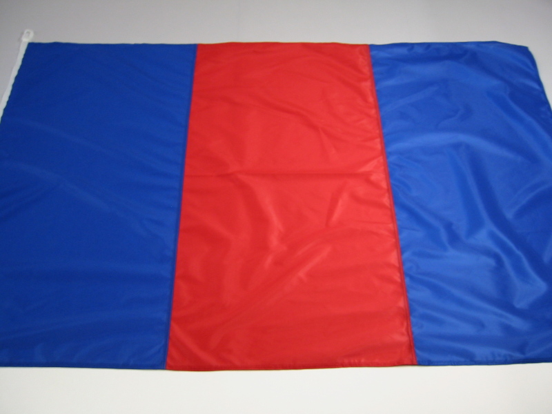 Hissfahne Fahne Flagge Groesse 100/150 blau-rot-blau senkrech