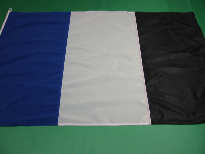 Hissfahne Fahne Flagge Groesse 100/150 blau-weiß-schwarz senkrecht