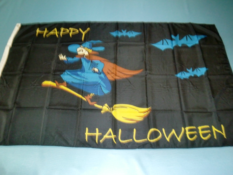 Hissfahne Dekofahne Flagge Groesse 90/150  Happy Halloween