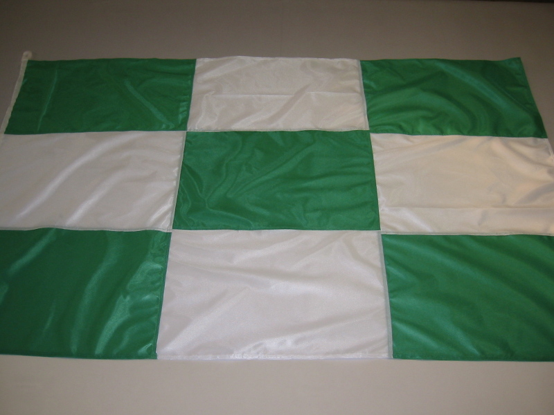 Hissfahne Fahne Flagge Groesse 100/150 Karo grün-weiß
