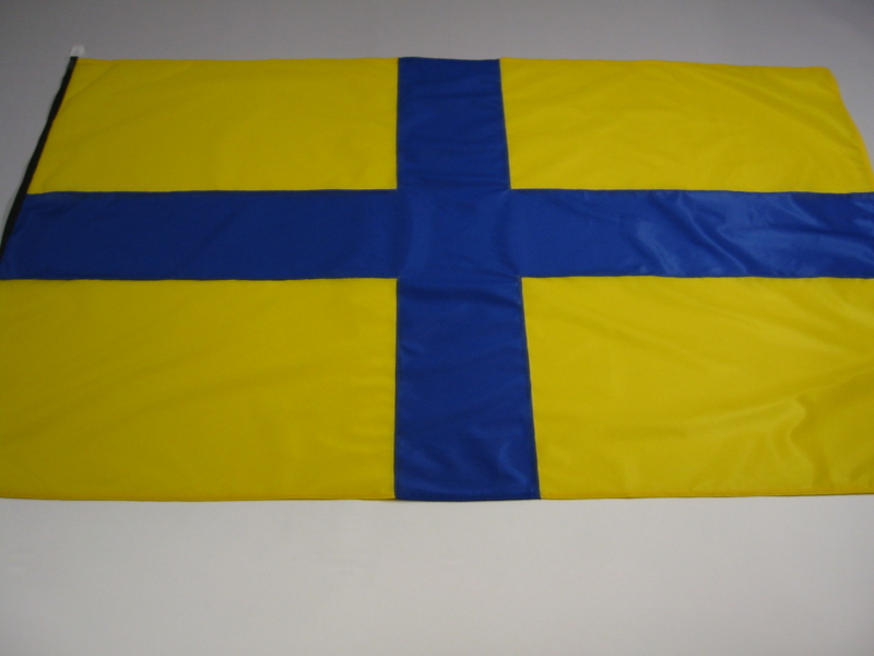 Hissfahne Fahne Flagge Groesse 100/150 Kreuz gelb-blau