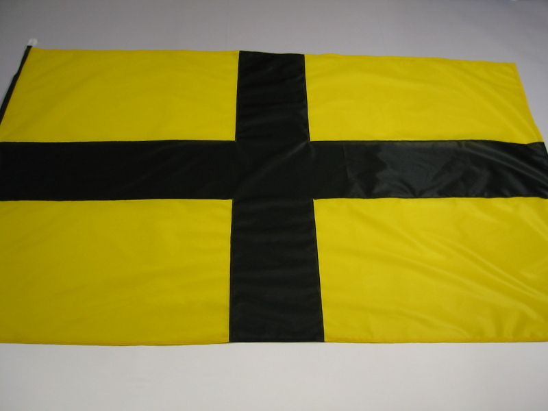 Hissfahne Fahne Flagge Groesse 150/250 Kreuz gelb-schwarz