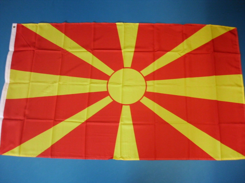 Hissfahne Dekofahne Flagge Groesse 90/150 Mazedonien