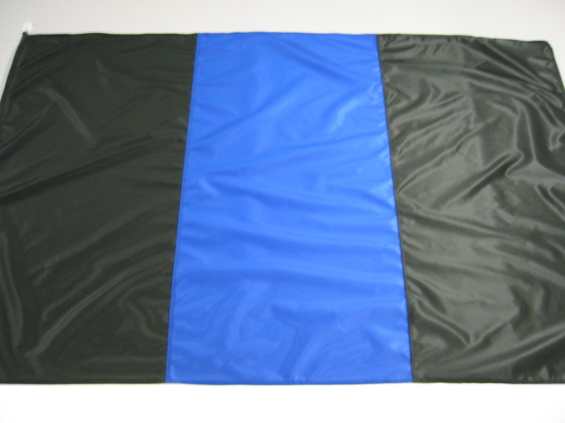 Hissfahne Fahne Flagge Groesse 100/150 schwarz-blau-schwarz senkrecht