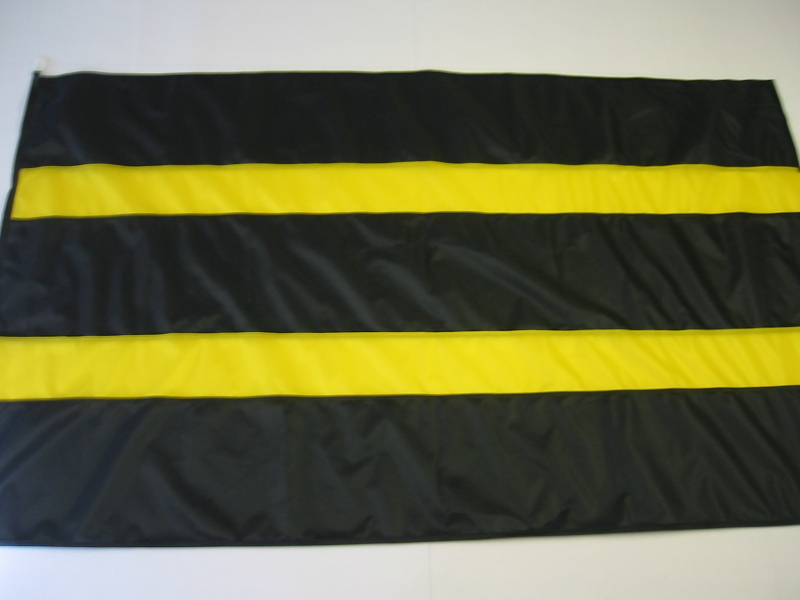 Hissfahne Fahne Flagge Groesse 100/150 schwarz-gelb-schwarz-gelb-schwarz