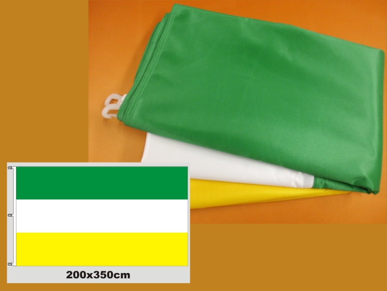 Hissfahne Fahne Flagge Groesse 200/350 grün-weiß-gelb