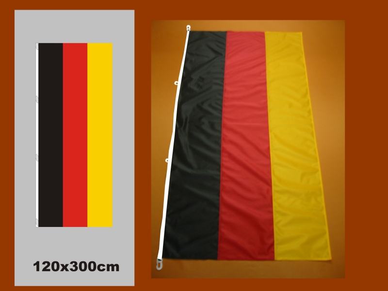 Hissfahne Fahne Flagge Hochformat Groesse 120/300 Deutschland 