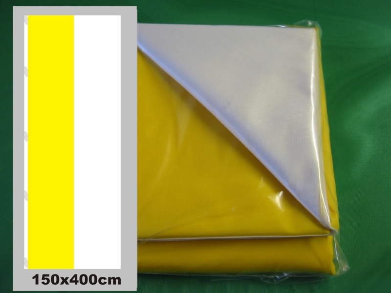 Hissfahne Fahne Flagge Hochformat Groesse 150/400 gelb-weiß 