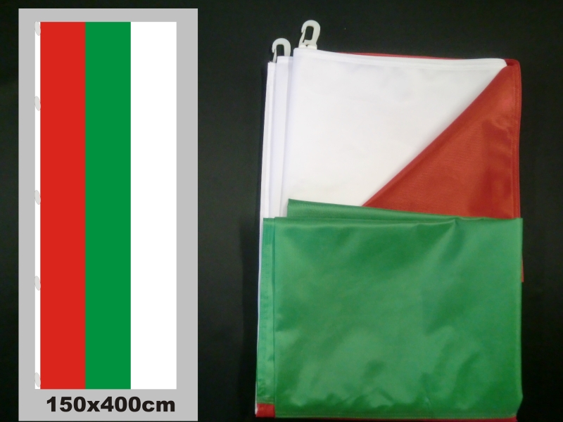 Hissfahne Fahne Flagge Hochformat Groesse 150/400 rot-grün-weiß