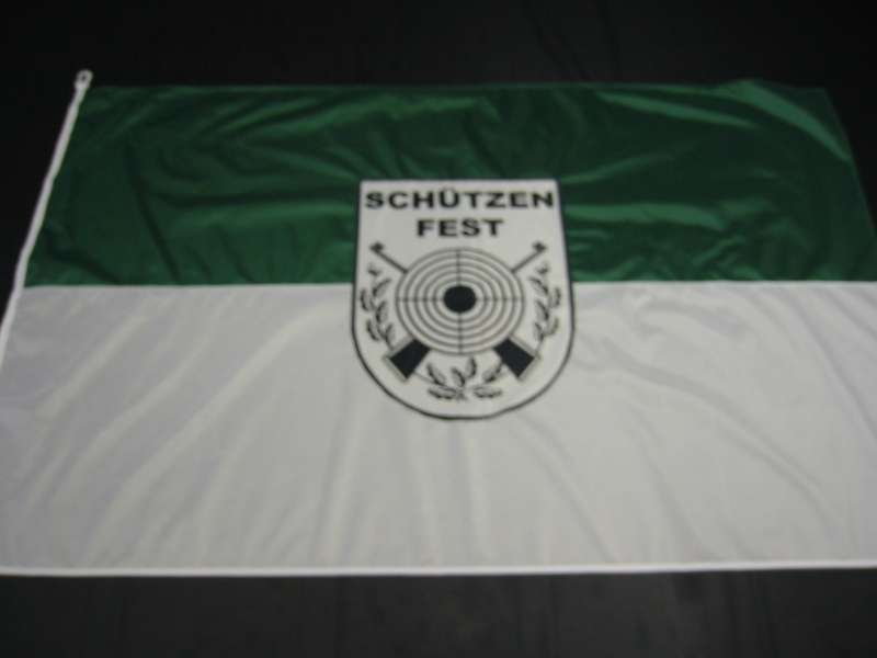 Hissfahne Schützenfest Fahne Flagge Groesse 100/150 dunkelgrün-weiß