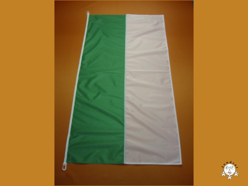 Hissfahne Fahne Flagge Hochformat Groesse 75/150 grün-weiß 
