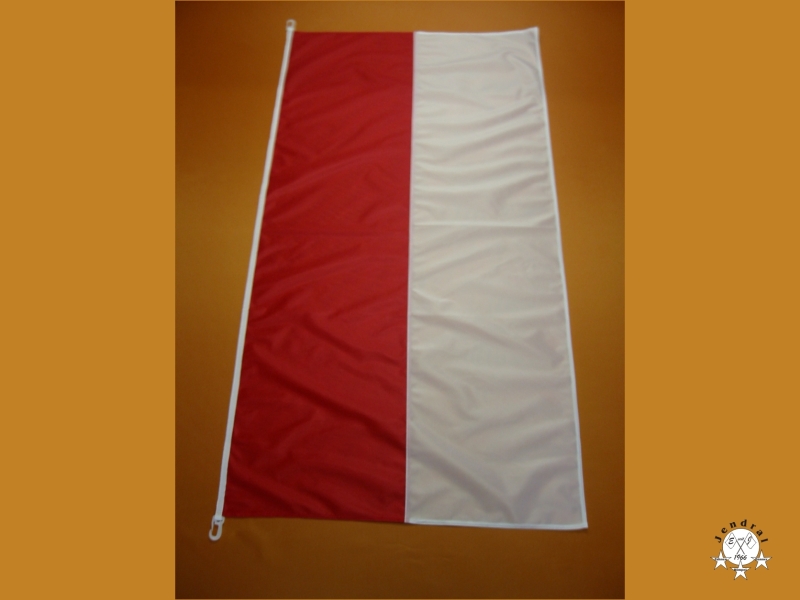 Hissfahne Fahne Flagge Hochformat Groesse 75/150 rot-weiß 