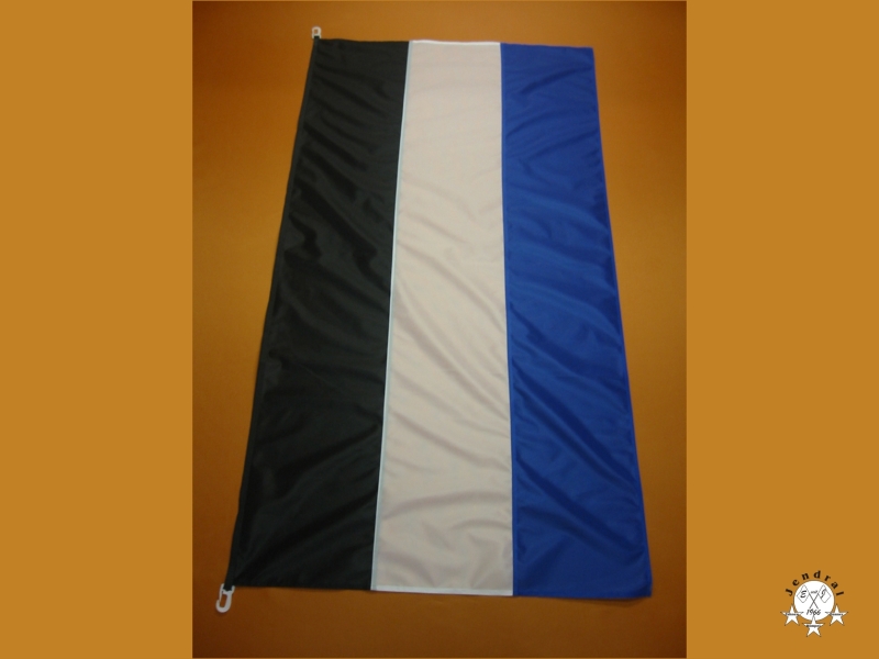 Hissfahne Fahne Flagge Hochformat Groesse 75/150 schwarz-weiß-blau 