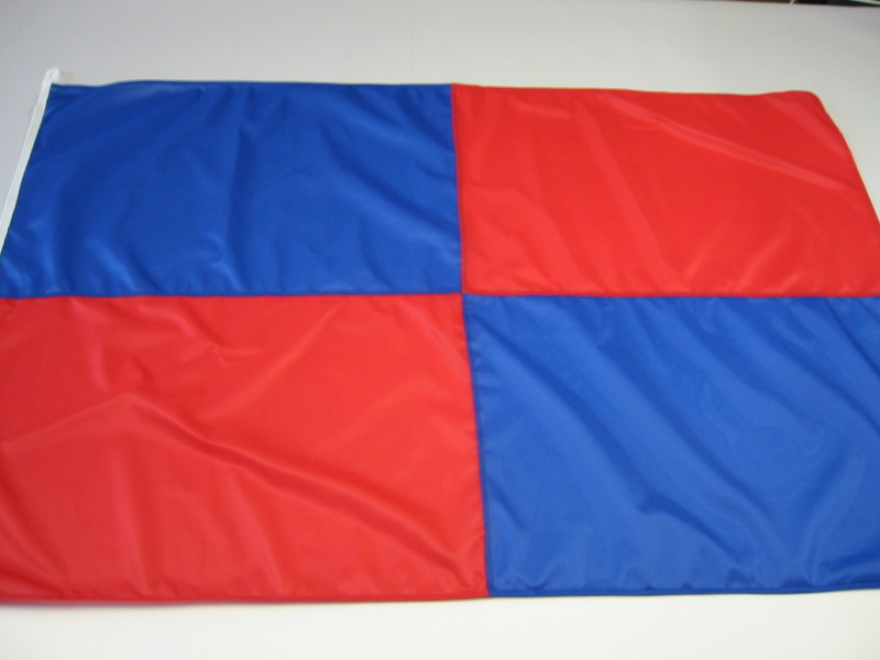 Hissfahne Fahne Flagge Groesse 150/250 Karo blau-rot