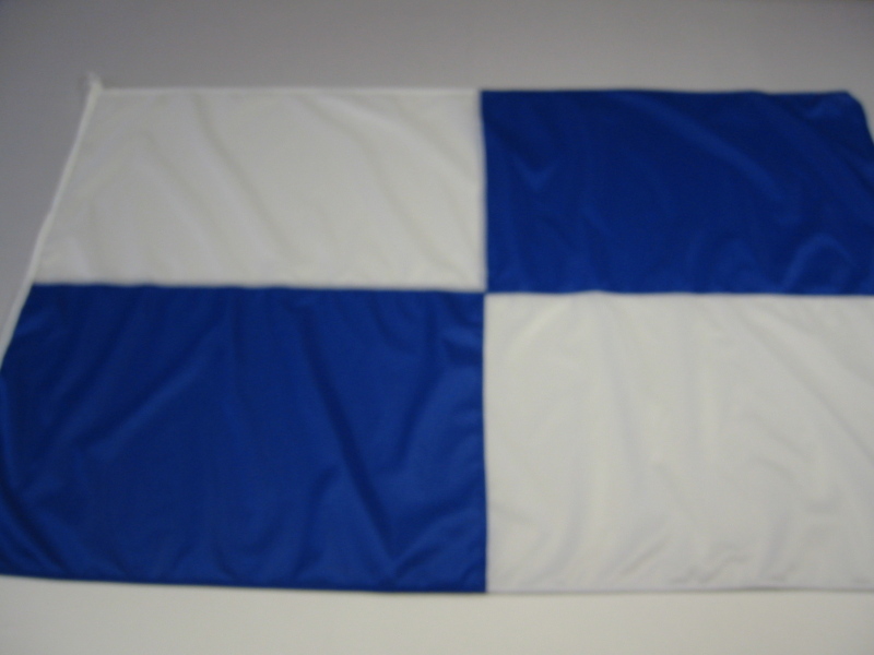 Hissfahne Fahne Flagge Groesse 100/150 Karo blau-weiß