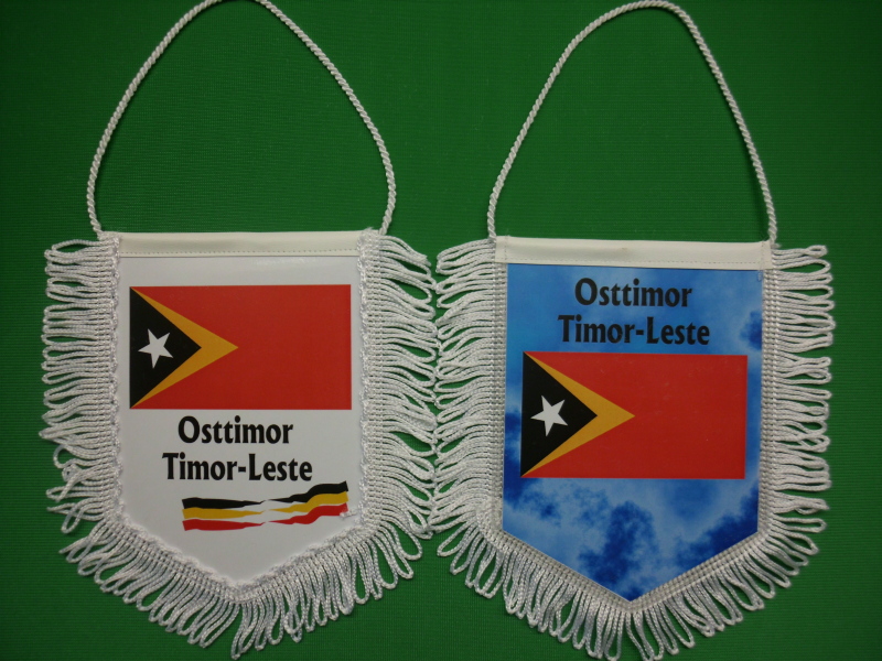 Banner Nationalbanner Autobanner Autowimpel Groesse 10/15 Osttimor / Timor-Leste