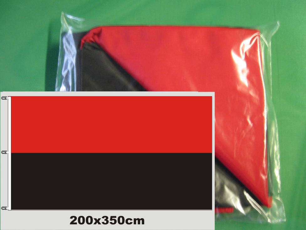 Hissfahne Fahne Flagge Groesse 200/350  rot-schwarz